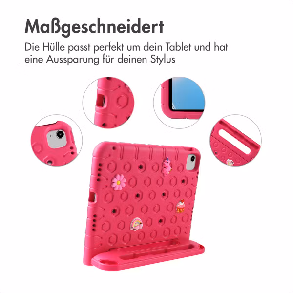 imoshion Kindersichere Schutzhülle mit abnehmbaren Ansteckern Apple iPad 11 (2025) 11 Zoll A16 / iPad 10 (2022) 10.9 Zoll - Rosa
