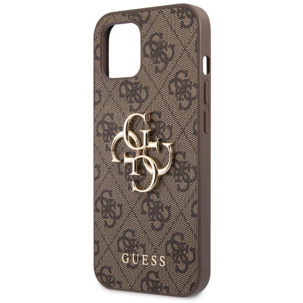 Guess 4G Metal Logo Back Cover Apple iPhone 13 Mini - Braun