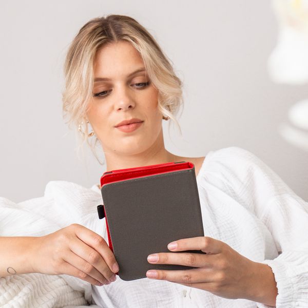 imoshion Vegan Leather Klapphülle Kobo Clara HD - Rot
