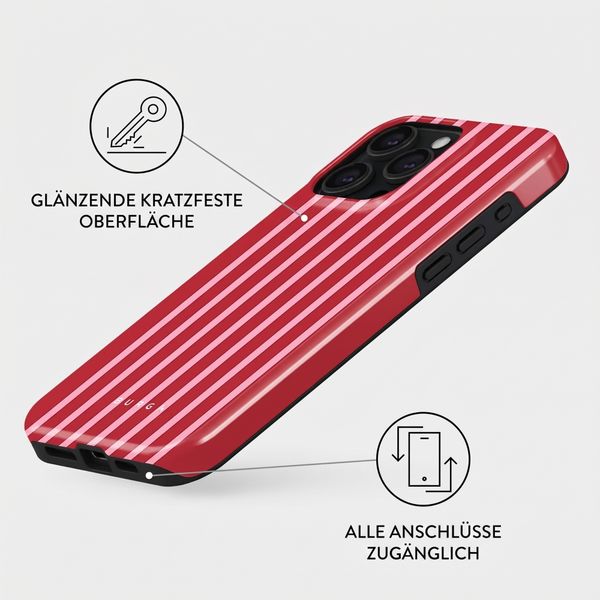 Burga Tough Back Cover MagSafe Apple iPhone 15 Pro - Strawberry Jam