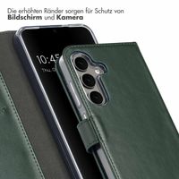 Selencia Echtleder Klapphülle Samsung Galaxy S25 - Grün