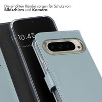 Selencia Echtleder Klapphülle für das Google Pixel 9 / 9 Pro - Air Blue