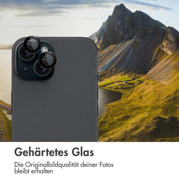 imoshion 2er-Pack Objektivschutz für Kamera für das Apple iPhone 15 / 15 Plus - Black