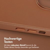 Accezz MagSafe Leather Backcover für das iPhone 15 - Sienna Brown