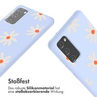 imoshion Silikonhülle design mit Band für das Samsung Galaxy S20 FE - Lila Flower Distance