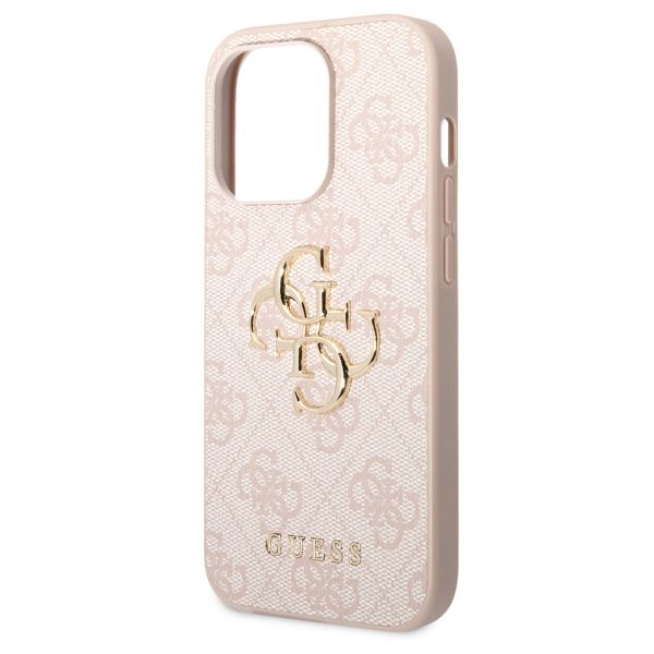 Guess 4G Metal Logo Back Cover Apple iPhone 15 Pro - Rosa