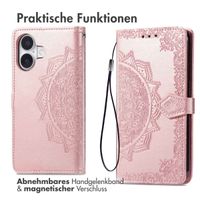 imoshion Mandala Klapphülle Apple iPhone 16 - Rosé gold