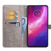 Mandala Klapphülle Grau Motorola One Hyper
