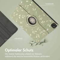 imoshion 360° drehbare Design Klapphülle Apple iPad Pro 13 (2025) M5 / (2024) M4 - Green Flowers