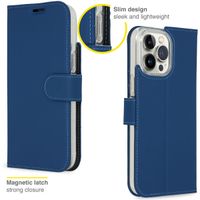 Accezz Wallet TPU Klapphülle für das Apple iPhone 14 Pro Max - Dunkelblau