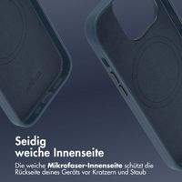 Accezz MagSafe Leather Backcover Apple iPhone 14 Pro - Nightfall Blue