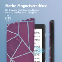 imoshion Design Slim Hard Case Klapphülle Kobo Nia - Bordeaux Graphic