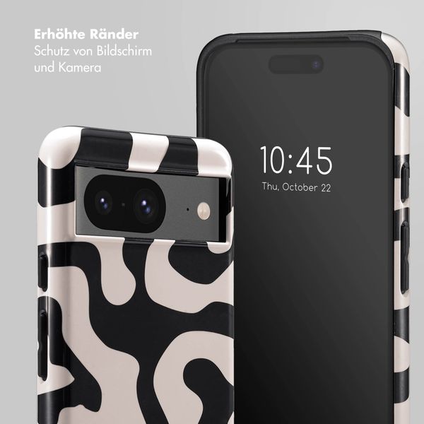 Selencia Vivid Tough Back Cover für das Google Pixel 8 - Art Wave Black