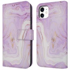 imoshion Design Klapphülle Apple iPhone 11 - Purple Marble