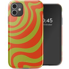 Selencia Vivid Back Cover Apple iPhone 11 - Wavy Swirl Orange Fern