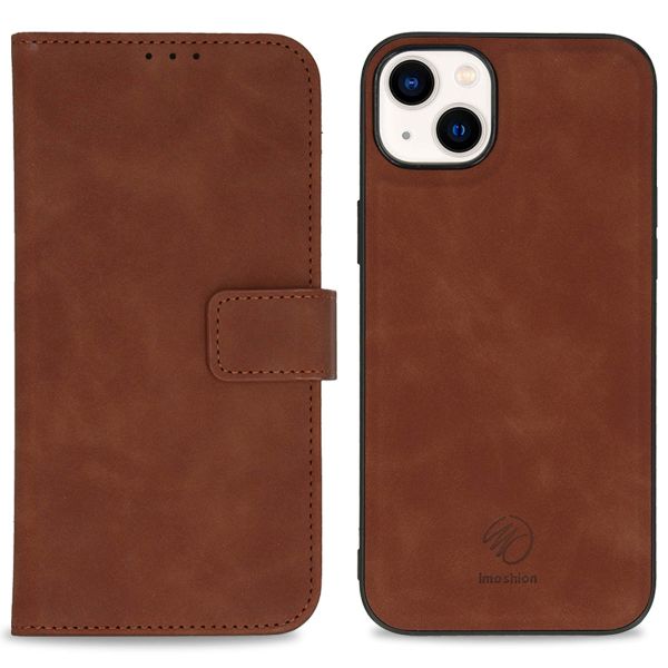 imoshion Entfernbare 2-1 luxuriöse Klapphülle für das Apple iPhone 14 Plus - Braun