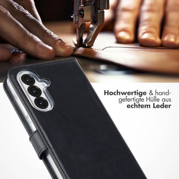 Selencia Echtleder Klapphülle Samsung Galaxy A36 / A56 - Schwarz
