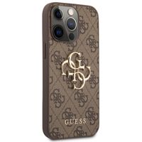 Guess 4G Metal Logo Back Cover Apple iPhone 13 Pro Max - Braun