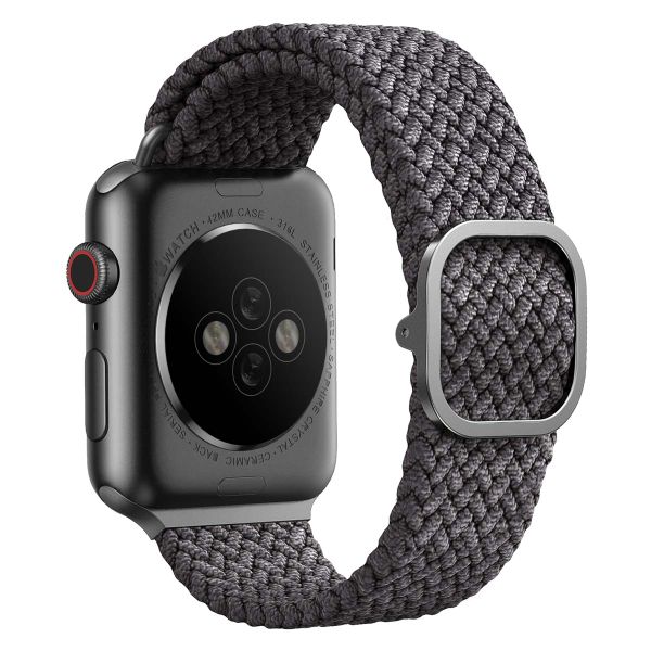 Uniq Aspen Geflochtenes Armband für das  Apple Watch Series 1 t/m 11 / SE / Ultra (44/45/46/49 mm) - Granite Grey