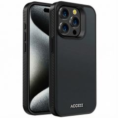 Accezz Rugged Frosted Back Cover Apple iPhone 15 Pro - Schwarz