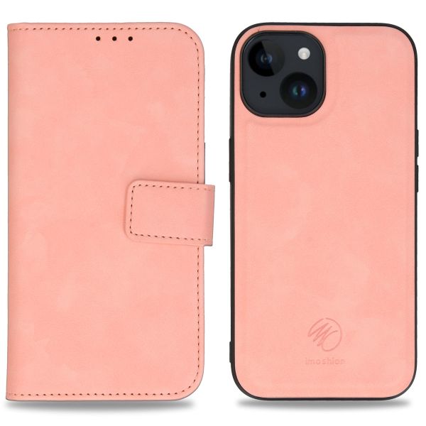 imoshion Entfernbare 2-1 Luxus Klapphülle Apple iPhone 15 - Rosa
