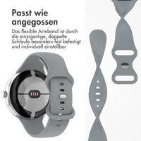 imoshion Silikon-Armband⁺ für  Google Pixel Watch 3 / 4 (45 mm) - Größe L - Grau