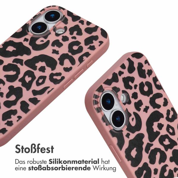 imoshion SilikonHülle design mit Band Apple iPhone 17 - Animal Pink