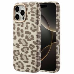 Selencia Sabi Backcover Leopardenmuster mit MagSafe Apple iPhone 16 Pro Max - Soft Ivory