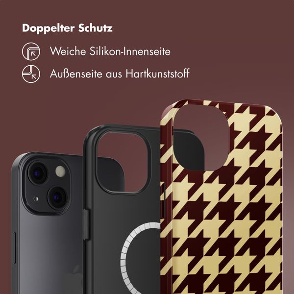 Selencia Vivid Rückabdeckung mit MagSafe Apple iPhone 13 - Pied-de-Poule