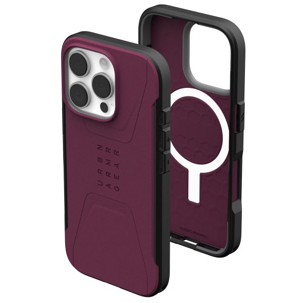 UAG Civilian Backcover MagSafe Apple iPhone 16 Pro - Bordeaux