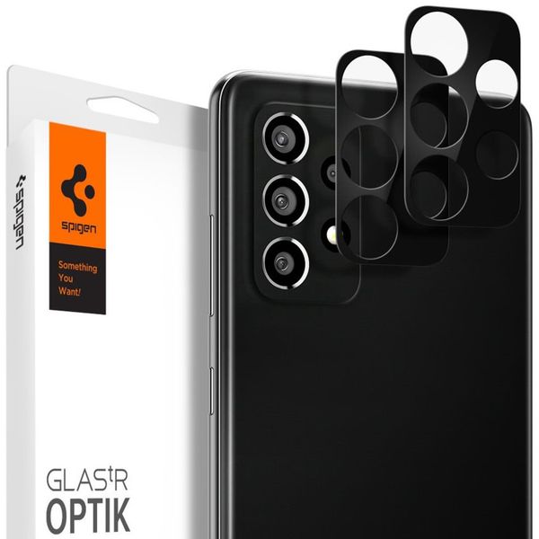 Spigen GLAStR Kameraprotektor Glas 2Pack Galaxy A72 - Schwarz