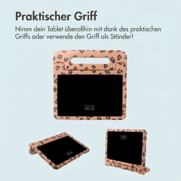 imoshion Kinder­sicheres Design Backcover mit Griff Samsung Galaxy Tab A11 Plus / A9 Plus - Panthermuster