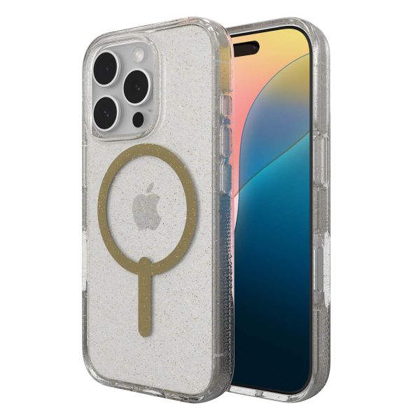 ZAGG Milan Snap Case mit MagSafe für das iPhone 16 Pro - Gold Glitter