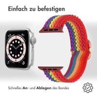 imoshion Elastisches Nylonarmband für das  Apple Watch Series 1 t/m 9 / SE (38/40/41 mm) | Series 10 / 11 (42 mm) - Rainbow
