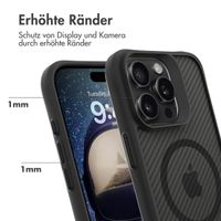 imoshion Rugged Hybrid Carbon Case mit MagSafe für das Apple iPhone 16 Pro - Schwarz