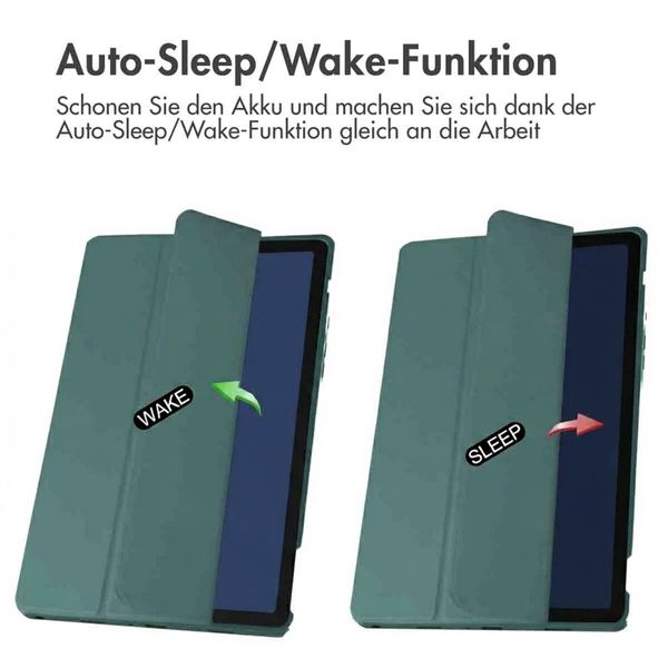 imoshion Trifold Hardcase Klapphülle Samsung Galaxy Tab A9 Plus - Grün
