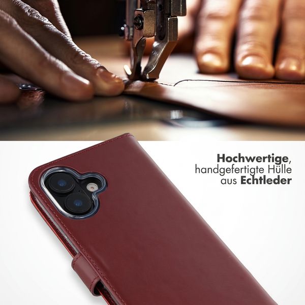 Selencia Echtleder Klapphülle Apple iPhone 17 - Burgundy