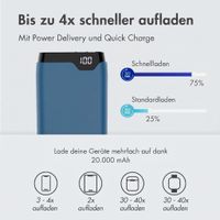 imoshion Powerbank - 20.000 mAh - Schnelles Aufladen und Power Delivery - Blau