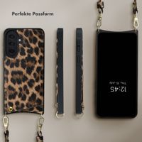 Selencia Nova HandyHülle mit Kordel und Kartenhalter Samsung Galaxy A37 (5G) - Leopard