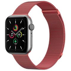 imoshion Magnetisches Milanaise Armband für das  Apple Watch Series 1 - 9 / SE (38/40/41 mm) | Series 10 / 11 (42 mm) - Größe S - Rot