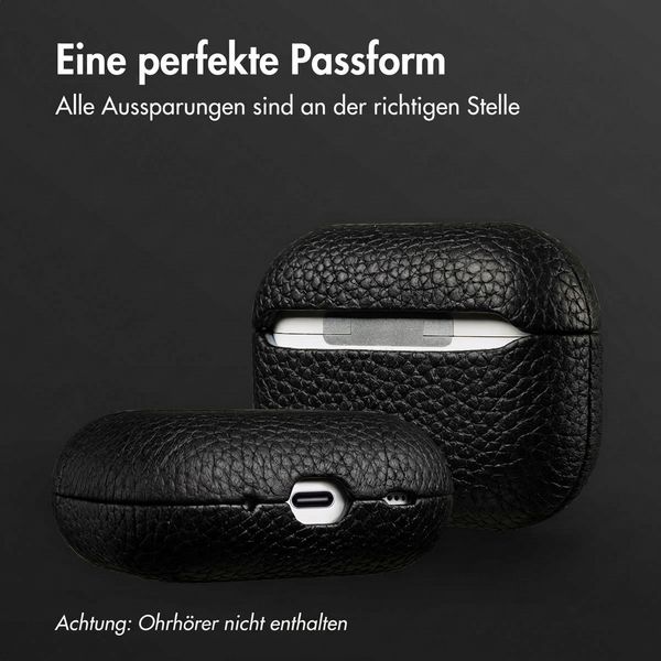 Accezz Echtleder Case  Apple AirPods Pro 2 - Schwarz