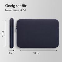 Accezz Basic Laptop Hülle 13-14 Zoll - Laptop Sleeve - Blau