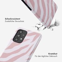 Selencia Vivid Tough Back Cover für das Samsung Galaxy A53 - Colorful Zebra Old Pink