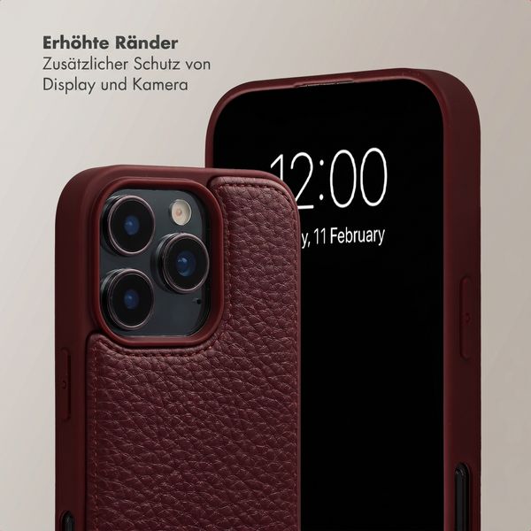 Selencia Nova HandyHülle mit Kordel und Kartenhalter Apple iPhone 16 Pro - Bold Burgundy