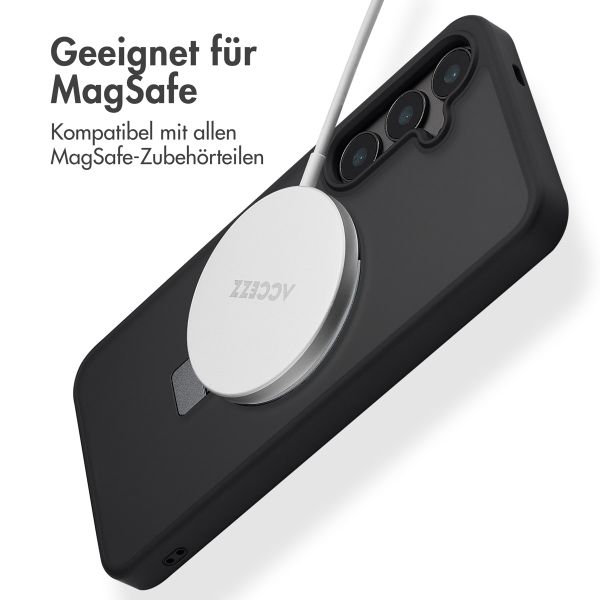 Accezz Ring Stand Backcover mit MagSafe für das Samsung Galaxy S24 Plus - Schwarz