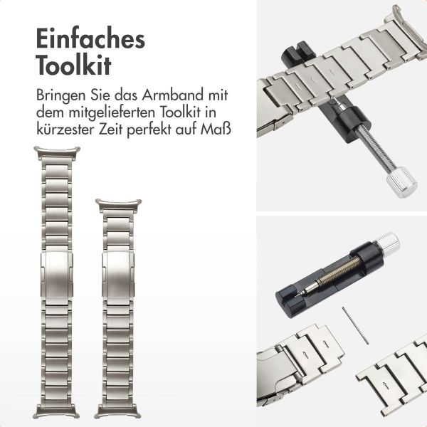 Accezz Mattes Titanstahlarmband für das Samsung Galaxy Watch Ultra (2024/2025) - Silber