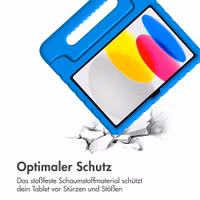 imoshion Schutzhülle mit Handgriff kindersicher Apple iPad 11 (2025) 11 Zoll A16 / iPad 10 (2022) 10.9 Zoll - Blau