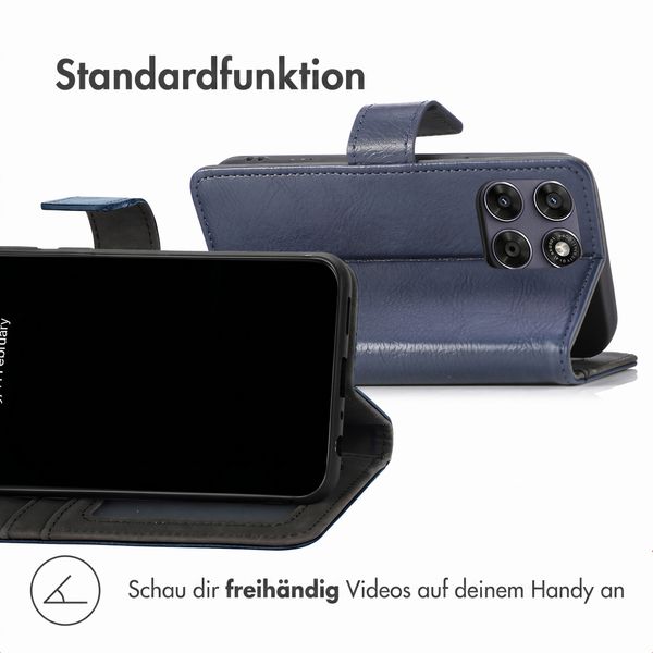 imoshion Luxuriöse Klapphülle Motorola Moto G77 - Dunkelblau