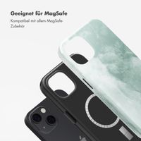 Selencia Vivid Tough Back Cover MagSafe für das iPhone 13 - Marble Grayed Jade