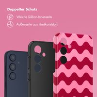 Selencia Vivid Tough Back Cover für das Samsung Galaxy A35 - Wave Vibes Lipstick